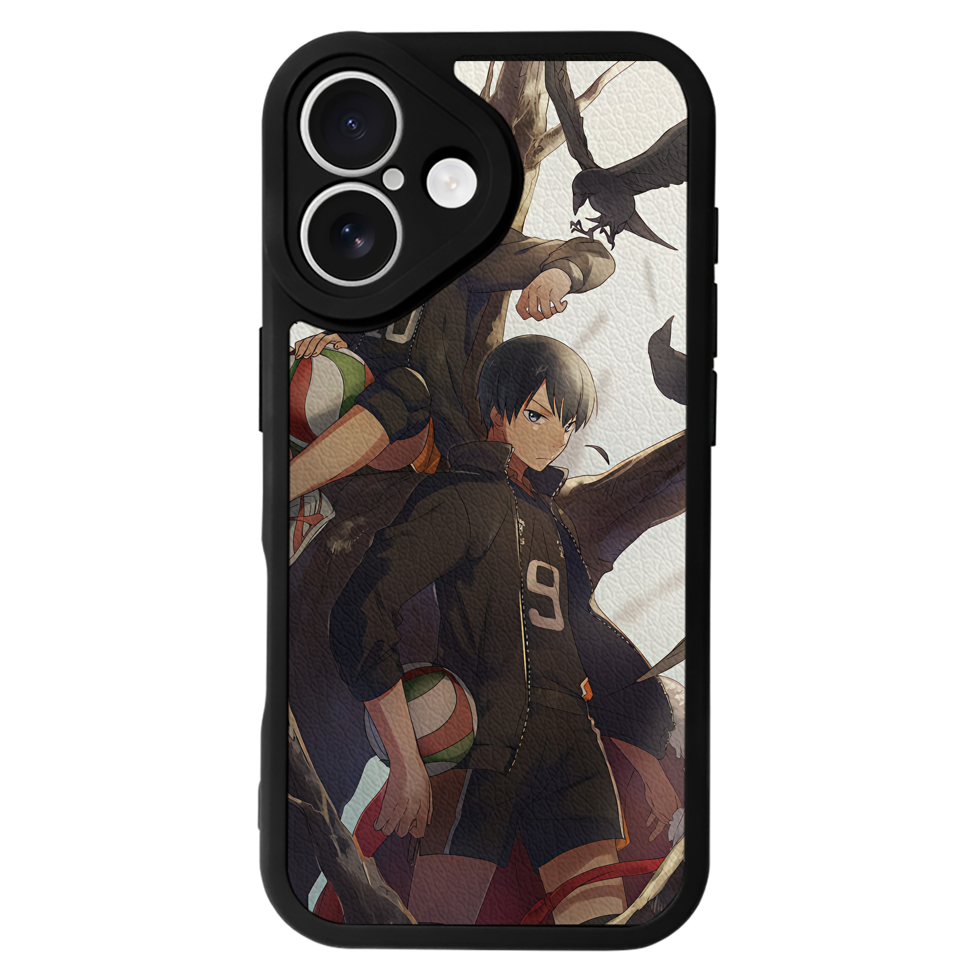 （画像用） ハイキュー!! Haikyu!! 【iPhone 16シリーズ対応】シリコンスマホケース（レザー調） 材質：シリコン